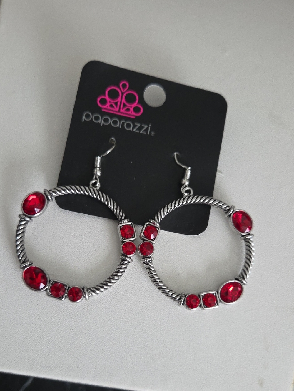 Paparazzi Glamorous Garland Red Earrings NWT